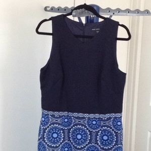 Blue patterned spring dress